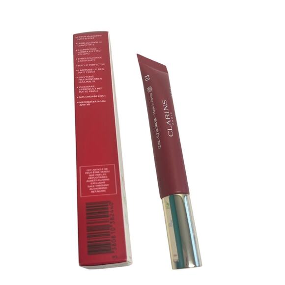 Clarins Velvet Lip Perfector  Shade 03 Velvet Red NIB - Picture 4 of 6